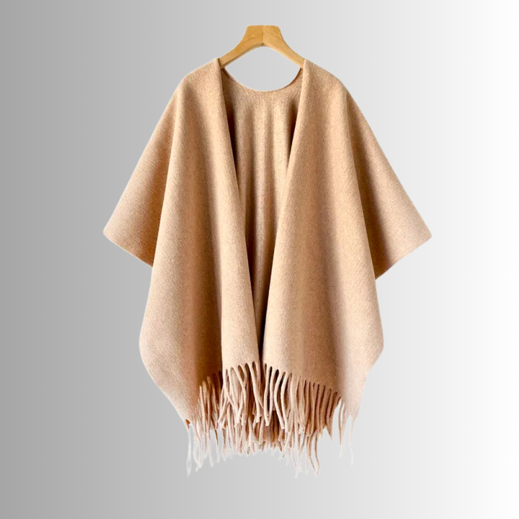 Premium Oatmeal Cashmere-Touch Shawl with Integrated Scarf