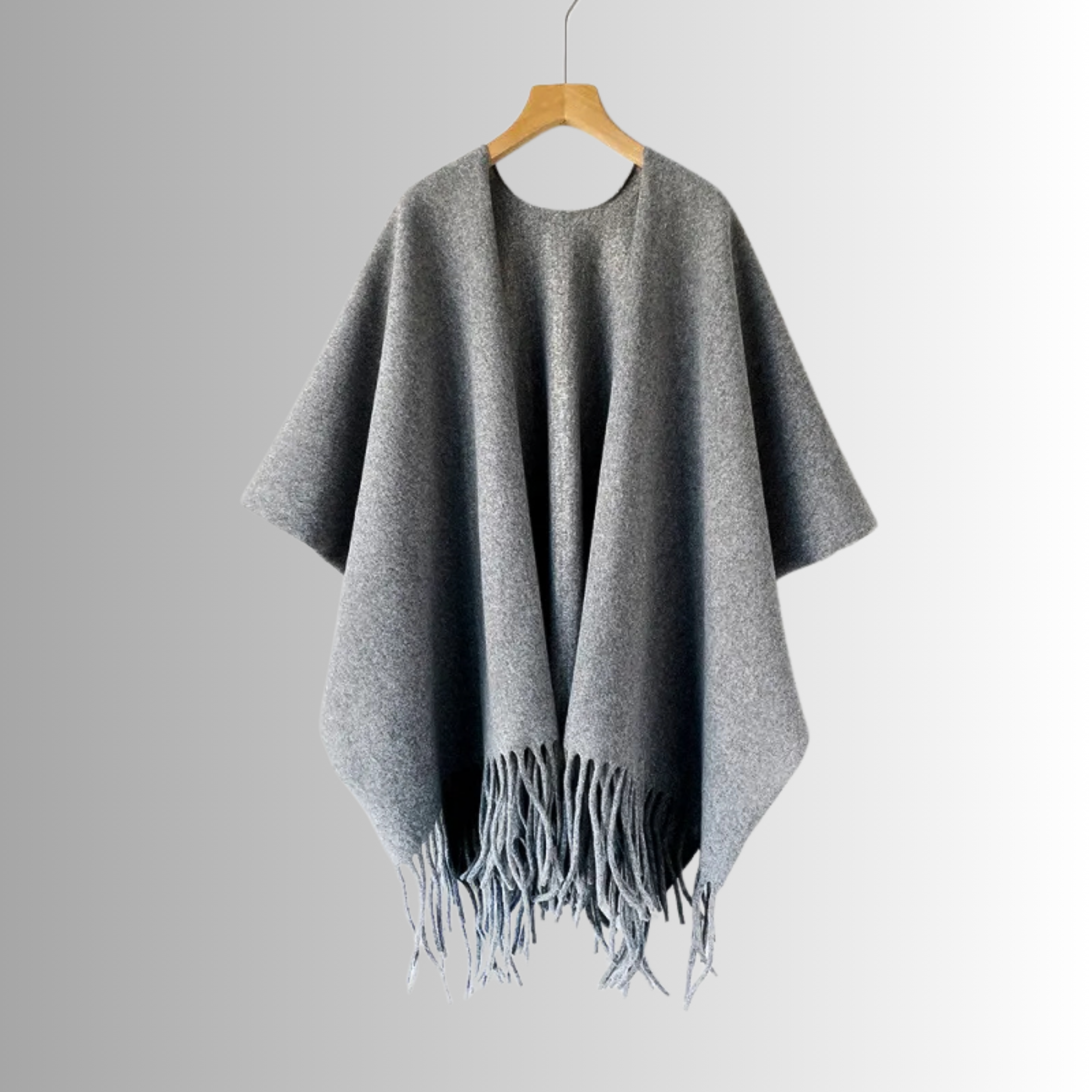 Premium Oatmeal Cashmere-Touch Shawl with Integrated Scarf