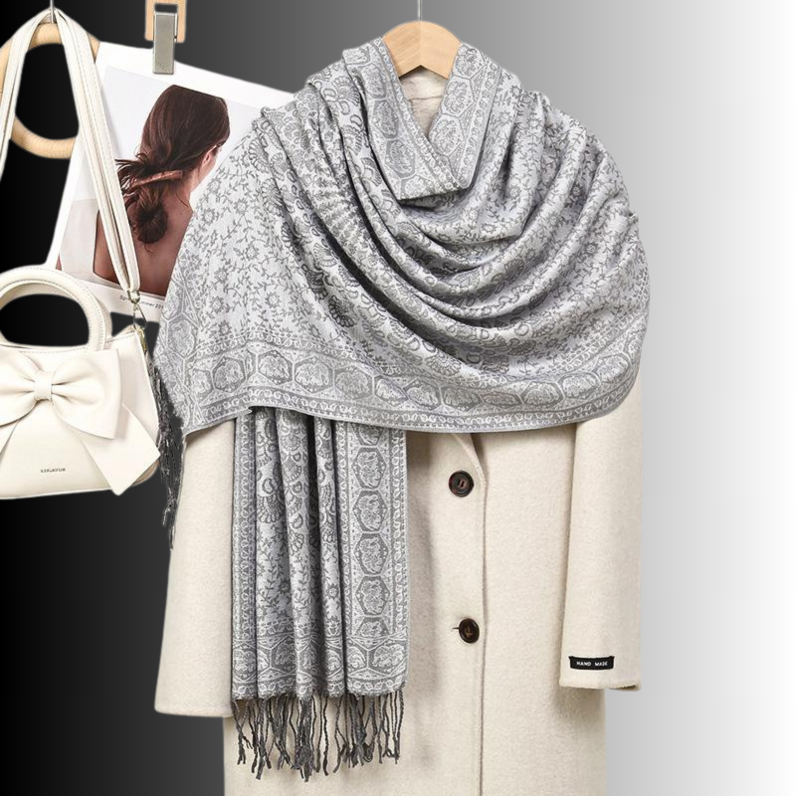 Winter Ethnic Inspired Tassel Shawl Warm Elegant Scarf Wrap