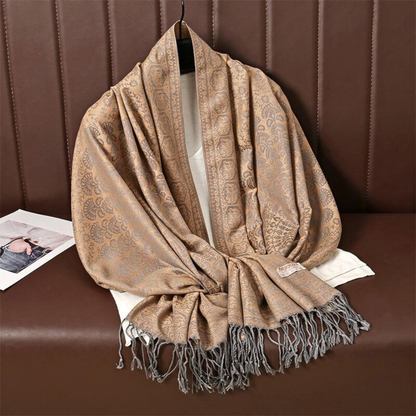 Winter Ethnic Inspired Tassel Shawl Warm Elegant Scarf Wrap