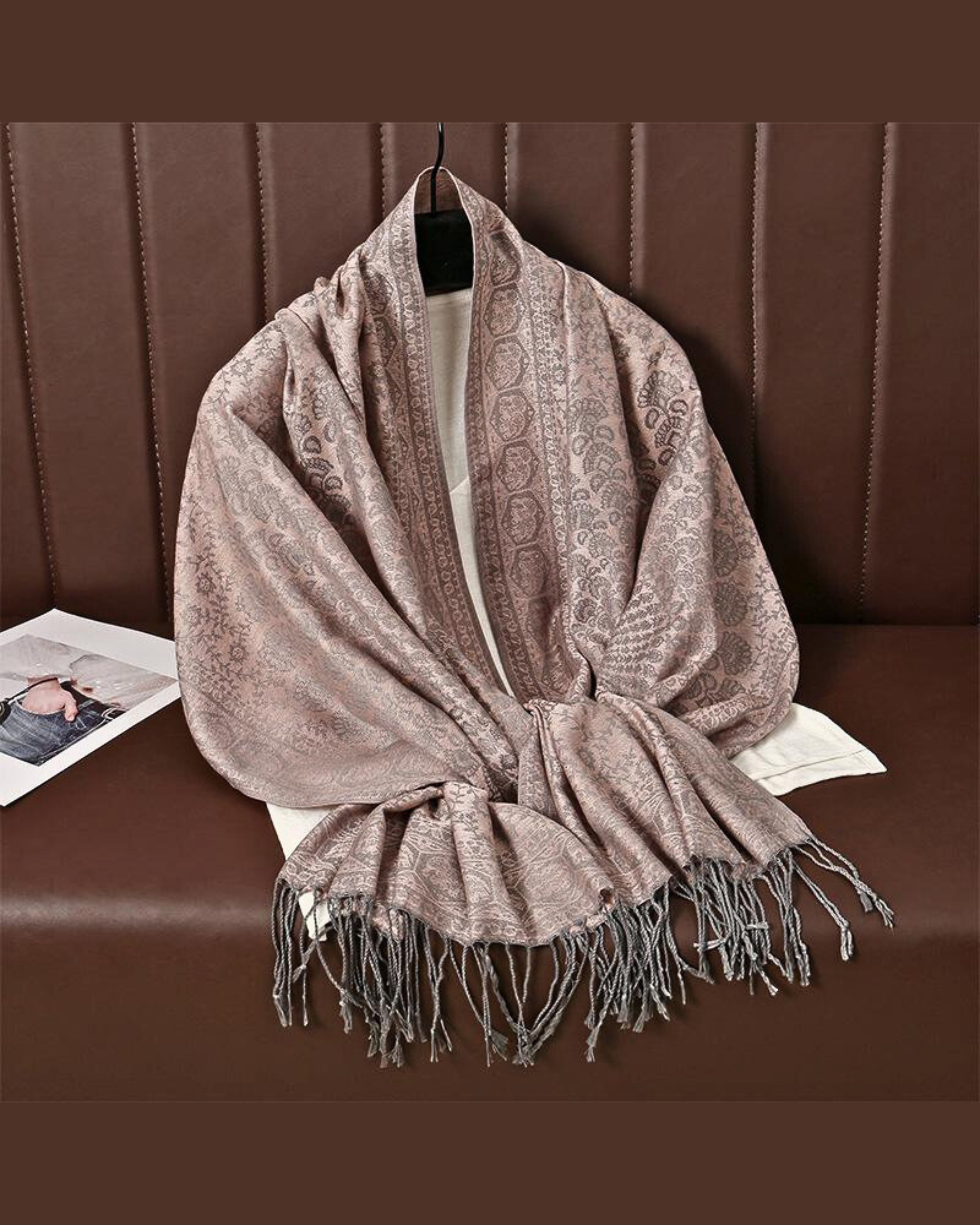 Winter Ethnic Inspired Tassel Shawl Warm Elegant Scarf Wrap