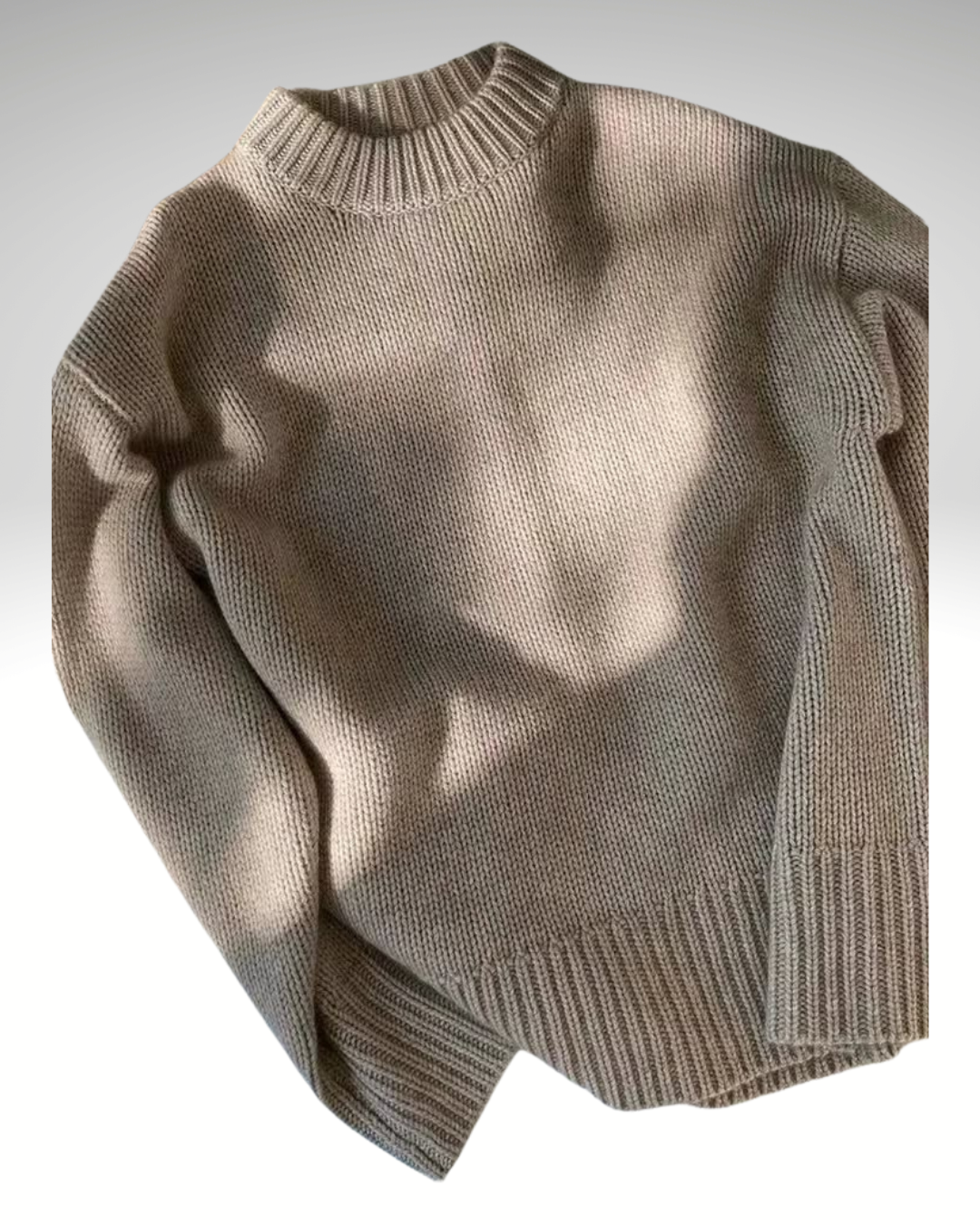 Thick Round Neck Women’s Loose Knitted Pullover Sweater