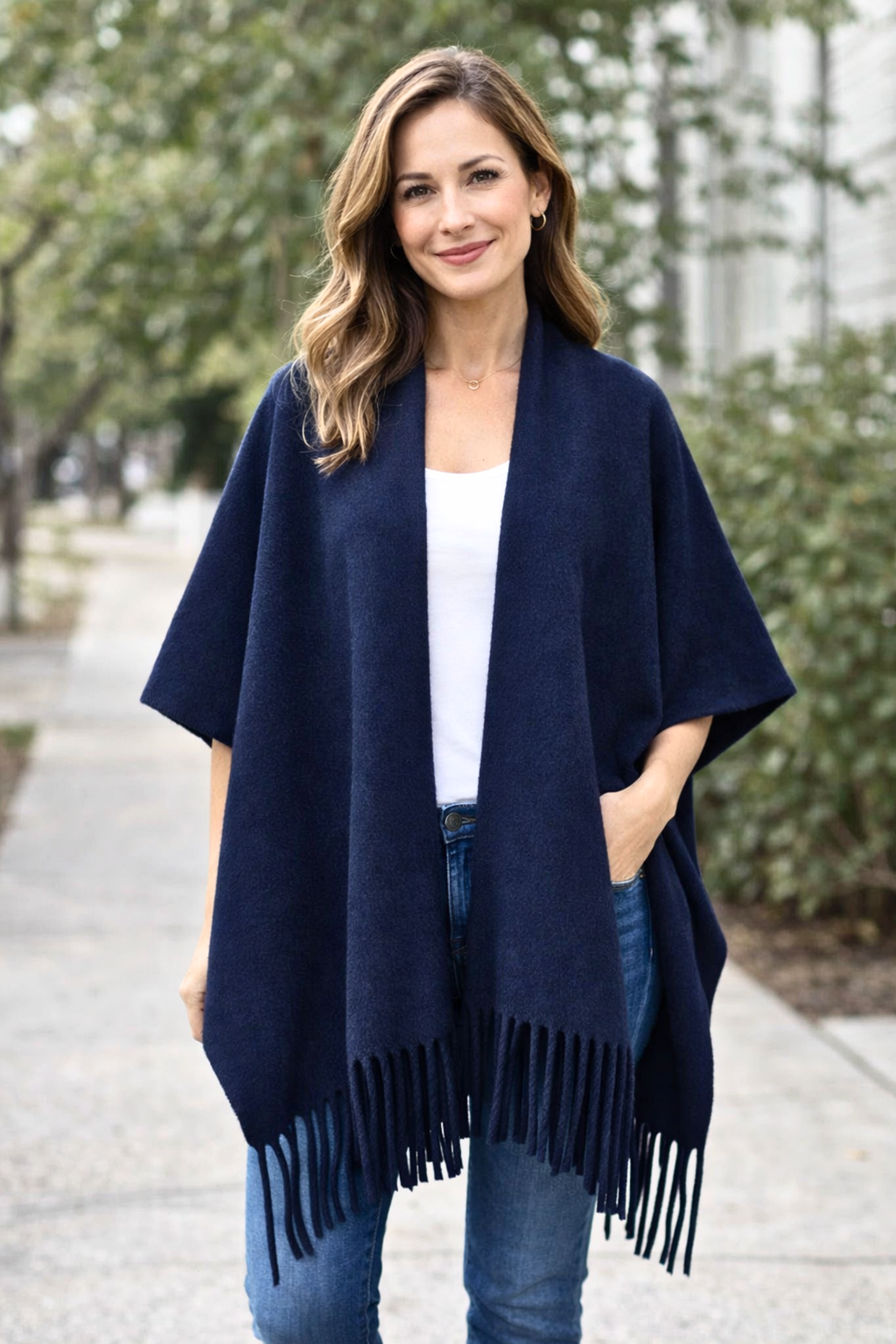 Premium Oatmeal Cashmere-Touch Shawl with Integrated Scarf